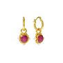 Ruby and pearl hoop earrings by Ottoman Hands&nbsp;